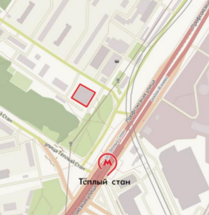 Земельный участок с объектом незавершённого строительства в Тёплом Стане