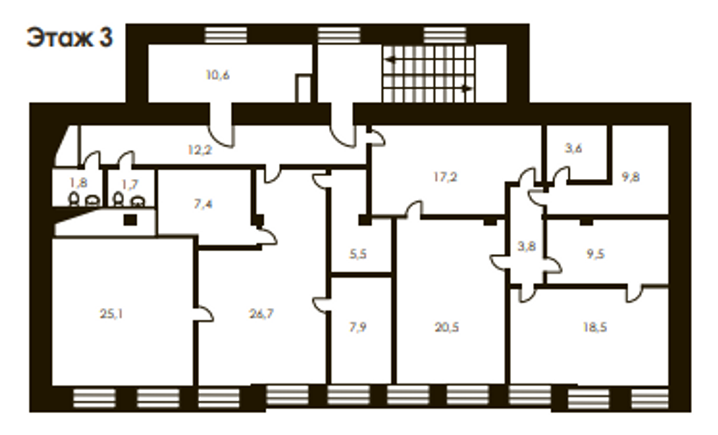 Особняк у набережной в центре Москвы